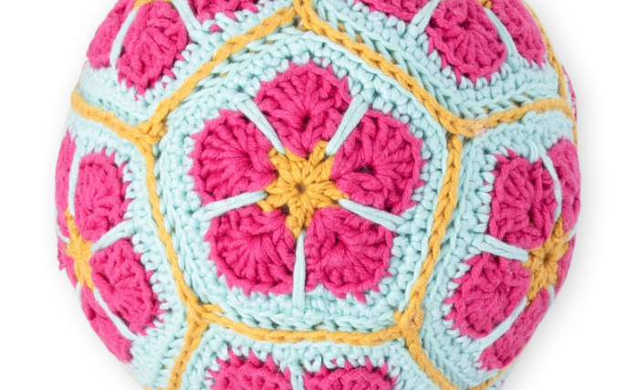 African Flower Crochet Ball Pattern