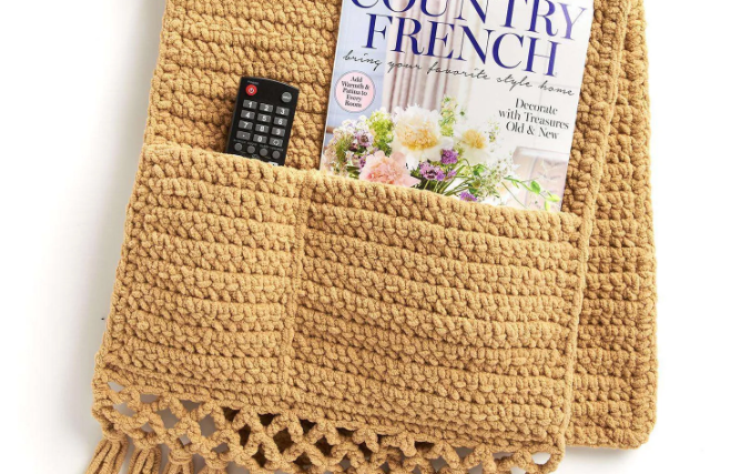 Hide-Away Crochet Sofa Caddy Pattern