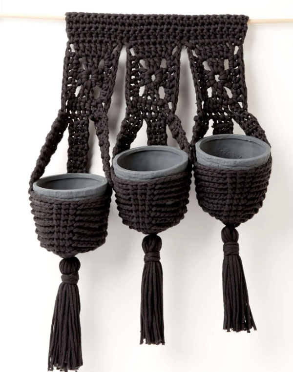 Crochet Hanging Plant Trio Pattern