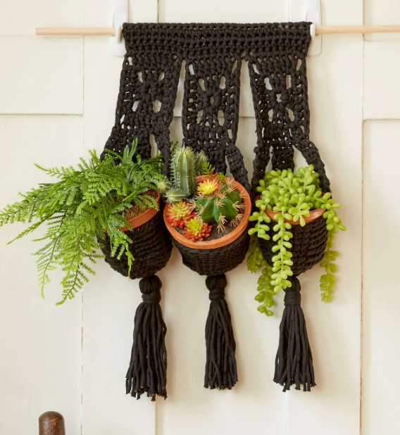 Crochet Hanging Plant Trio Pattern