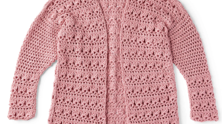 Crochet Cardigan Pattern Rose Blush