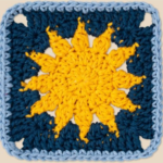 Moon Granny Square Crochet Pattern